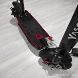Elektrikli Scooter Aksesuar Koruyucu Paspas Yasomi S70 Pro Uyumlu Kırmızı Kurt Nakış Armalı