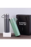 500ml Hediye Kutu Seti Şişesi 2 Bardak Ile Çift Katmanlı Paslanmaz Çelik Vakum Kahve Bardağı
