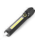 Gold Silver GS-405 10W Çelik Kasa Zoom Özellikli USB Şarjlı El Fe Siyah