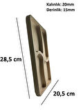 Urgancıoğlu %100 Doğal Gürgen Ağacı 4 Bölmeli Kahvaltı Tabağı - 20,5 x 28,5 cm, Şık ve Fonksiyonel Sunum Aksesuarı