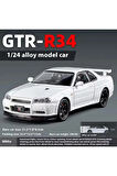 Nissan Skyline GTR (R34) 1/24 Ölçek Diecast Model Araba Nissan Skyline GTR Diecast Araba
