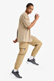 DeFactoFit Oversize Geniş Kalıp Kargo Cepli Sporcu Dokuma Pantolon C1528AX24SMBG315