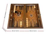 King El Yapımı Ahşap Tavla Seti Geniş