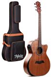 Maxword M450-EQ-AMP Profesyonel Masif Ağaç Amfili Elektro Akustik Gitar Seti üst Segment