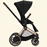 Cybex Priam 4/ Rose Gold-Black (her türlü zeminle başeden tekerlek teknolojisi)