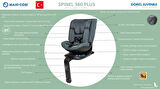 Maxi-Cosi Spinel 360 Plus i-Size Dijital Göstergeli Dönebilen Yatabilen Isofix'li 0-36 kg Oto Koltuğu Ivory