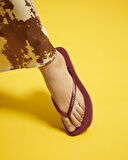 Slim Square Logo Metallic Amaranto