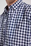 D'S Damat Slim Fit Lacivert Kareli Ekoseli Gömlek 7HC02ORT09265