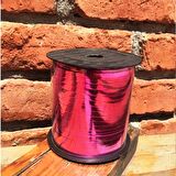 200 METRE PEMBE RAFYA PARLAK METALİK PEMBE RAFYA PEMBE BALON İPİ DEKORASYON SÜSLEME RAFYASI PARLAK PEMBE RAFYA