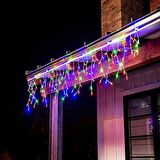 3 METRE RENKLİ SAÇAK PERDE LED IŞIK 16 DALLI 60 CM 50 CM 30 CM DİR EKLEMELİ PERDE IŞIK SAÇAK LED IŞIK RENKLİ LED IŞIK