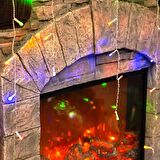 3 METRE RENKLİ SAÇAK PERDE LED IŞIK 16 DALLI 60 CM 50 CM 30 CM DİR EKLEMELİ PERDE IŞIK SAÇAK LED IŞIK RENKLİ LED IŞIK