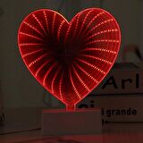 IŞIKLI KALP 3D HEART TUNNEL LAMP RED LİGHT 3D IŞIKLI USB+ KALPLİ PİLLİ LED IŞIK SEVGİLİLER GÜNÜNE ÖZEL