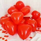 VIP KALİTE 100 ADET KALPLİ BALON KIRMIZI KALPLİ BALON KIRMIZI BALON SEVGİLİLER GÜNÜNE KIRMIZI BALON
