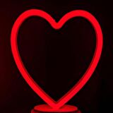 KIRMIZI KALPLİ LED IŞIK DECOR HEART RED LED LİGHT PİLLİ LED IŞIK SEVGİLİLER GÜNÜNE ÖZEL DEKOR LED IŞIK