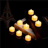 WARM LİGHT CANDLES 24 ADET GÜN IŞIĞI LED IŞIKLI MUM GÜN IŞIĞI LED MUM SARI IŞIKLI MUM ROMANTİK DEKOR