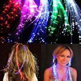 2 ADET LED LİGHT UP HAİR FİBER OPTİC LED IŞIKLI SAÇ IŞIKLI TOKA PİLLİ LED IŞIKLI SAÇ PARTİ IŞIKLARI