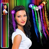 2 ADET LED LİGHT UP HAİR FİBER OPTİC LED IŞIKLI SAÇ IŞIKLI TOKA PİLLİ LED IŞIKLI SAÇ PARTİ IŞIKLARI