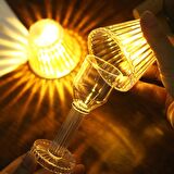 GÜN IŞIĞI LED MASA LAMBASI PİLLİ LED IŞIK ROMANTİK HEDİYE 2İN1 LED IŞIKLI MİNİ ABAJUR + IŞIKLI BARDAK
