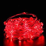 10 METRE BATTERY RED LED LİGHT 10 METRE PİLLİ KIRMIZI LED IŞIK KIRMIZI PİLLİ IŞIK DEKORASYON IŞIĞI