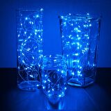 10 METRE BATTERY BLUE LED LİGHT 10 METRE PİLLİ MAVİ LED IŞIK MAVİ PİLLİ IŞIK MAVİ DEKORASYON IŞIĞI