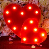 LED LİGHT HEART 2Lİ SET LED IŞIKLI KALP GÜN IŞIĞI PİLLİ LED IŞIK ROMANTİK DEKOR KALP 2Lİ KALPLİ IŞIK