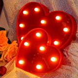 LED LİGHT HEART 2Lİ SET LED IŞIKLI KALP GÜN IŞIĞI PİLLİ LED IŞIK ROMANTİK DEKOR KALP 2Lİ KALPLİ IŞIK