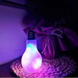 LIGHTBULB PİNK GLASS DECORATION LED LİGHT VIP KALİTE DEKOR PEMBE AMPUL LED LAMBA RENKLİ LED IŞIKLI