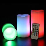 3LÜ SET LED MUM RGB KUMANDALI RENKLİ IŞIKLI MUM 3LÜ SET LED REMOTE CONTROL ELECTRONİC CANDLE IŞIKLI MUM