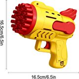 LED LİGHT 29 HOLES BUBBLES GUN 29 DELİKLİ ÇOKLU KÖPÜK ATAN TABANCA SARI KÖPÜK TABANCASI PİLLİ TABANCA