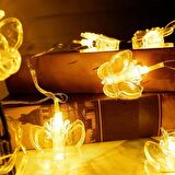 DEKOR DÜĞÜN IŞIKLARI KELEBEK MANDAL LED IŞIK GÜN IŞIĞI LED IŞIK BUTTERFLY CLİPS LED PİLLİ LED IŞIK