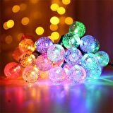 VIP KALİTE RENKLİ KRİSTAL TOP LED IŞIK CRYSTAL LED LİGHT BALL YILBAŞI AĞACI IŞIĞI RENKLİ NOEL IŞIĞI
