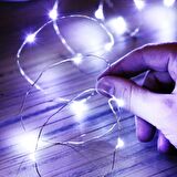 7 METRE YILBAŞI AĞACI IŞIĞI BEYAZ PİLLİ IŞIK PİLLİ BEYAZ LED IŞIK BEYAZ NOEL IŞIĞI YILBAŞI IŞIĞI