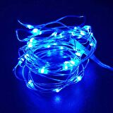 7 METRE ULTRA PARLAK CANLI MAVİ IŞIK SU GEÇİRMEZ MAVİ PİLLİ LED IŞIK MİCRO DÖKME LED SABİT YANAR