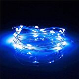 10 METRE SU GEÇİRMEZ PARLAK CANLI MAVİ IŞIK MİCRO DÖKME LED ULTRA  MAVİ PİLLİ LED IŞIK SABİT YANAR