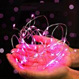 3 METRE PEMBE PİLLİ LED IŞIK CANLI PEMBE IŞIK IP65 SU GEÇİRMEZ SEVGİLİLER GÜNÜNE ÖZEL PEMBE LED IŞIK
