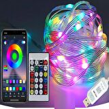 IP65 10 METRE USB KUMANDALI +CEP KONTROL DIŞ MEKAN IŞIĞI RGB LED LİGHT RENKLİ LED IŞIK SU GEÇİRMEZ