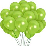 VIP 100 PCS SHINY METALLIC LİGHT GREEN BALLOON VIP PARLAK METALİK YEŞİL BALON HELYUM GAZI UYUMLUDUR