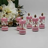 6 ADET PEMBE MİNİ ATLI KARINCA AHŞAP ATLI KARINCA DEKOR OBJE PEMBE ATLI KARINCA DEKORATİF OBJELER