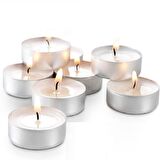 50 PCS VIP WHİTE TEA LİGHT CANDLE 50 ADET VIP KALİTE BEYAZ TEA LİGHT MUM BEYAZ MUM YILBAŞI MUMLARI