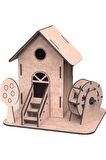 MAKET BOYANABİLİR SU DEĞİRMENİ 3 RENK BOYA EĞİTİCİ OYUNCAK AHŞAP BOYAMA SETİ AHŞAP SU DEĞİRMENİ