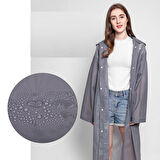 3 ADET 1.KALİTE GRİ YAĞMURLUK  ŞAPKALI ÇITÇITLI YAĞMURLUK GRİ OUTDOOR YAĞMURLUK VIP UNISEX RAIN COAT
