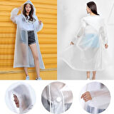 50 ADET VIP UNISEX RAIN COAT OUTDOOR YAĞMURLUK 1.KALİTE ŞAPKALI ÇITÇITLI YAĞMURLUK BEYAZ YAĞMURLUK