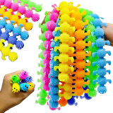 4 ADET DUYUSAL TIRTIL STRES OYUNCAĞI UZAYAN BİLEKLİK CATERPILLAR SENSORY FİDGET TOY ANTİ STRESS TOYS