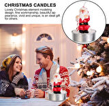 VIP DELUXE 12 ADETGERÇEK YILBAŞI MUMU NOEL TEALİGHT MUM NOEL BABA KARDAN ADAM ÇAM AĞACI FULL SET