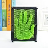 BÜYÜK BOY YEŞİL PİN ART GREEN 3-DİMENSİONAL PİN SCULPTURE VIP YEŞİL PİNART 3D ÇİVİ SANATI 21X16 CM