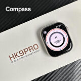 Watch 8 HK9 Pro Akıllı Saat Amoled Ekran 45 MM Kasa Siri,Nabız,Nfc,Pusula,Su Geçirmez
