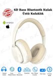 6D Bass Kulak Üstü Konforlu Her Cihazla Uyumlu Bluetooth Kablosuz Kulaklık