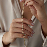 Çift Taraflı Taşlı Mineli Ataç Bileklik