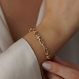 Çift Taraflı Taşlı Mineli Ataç Bileklik