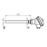Kafalı Tip Çift Elemanlı PT100 8x100mm